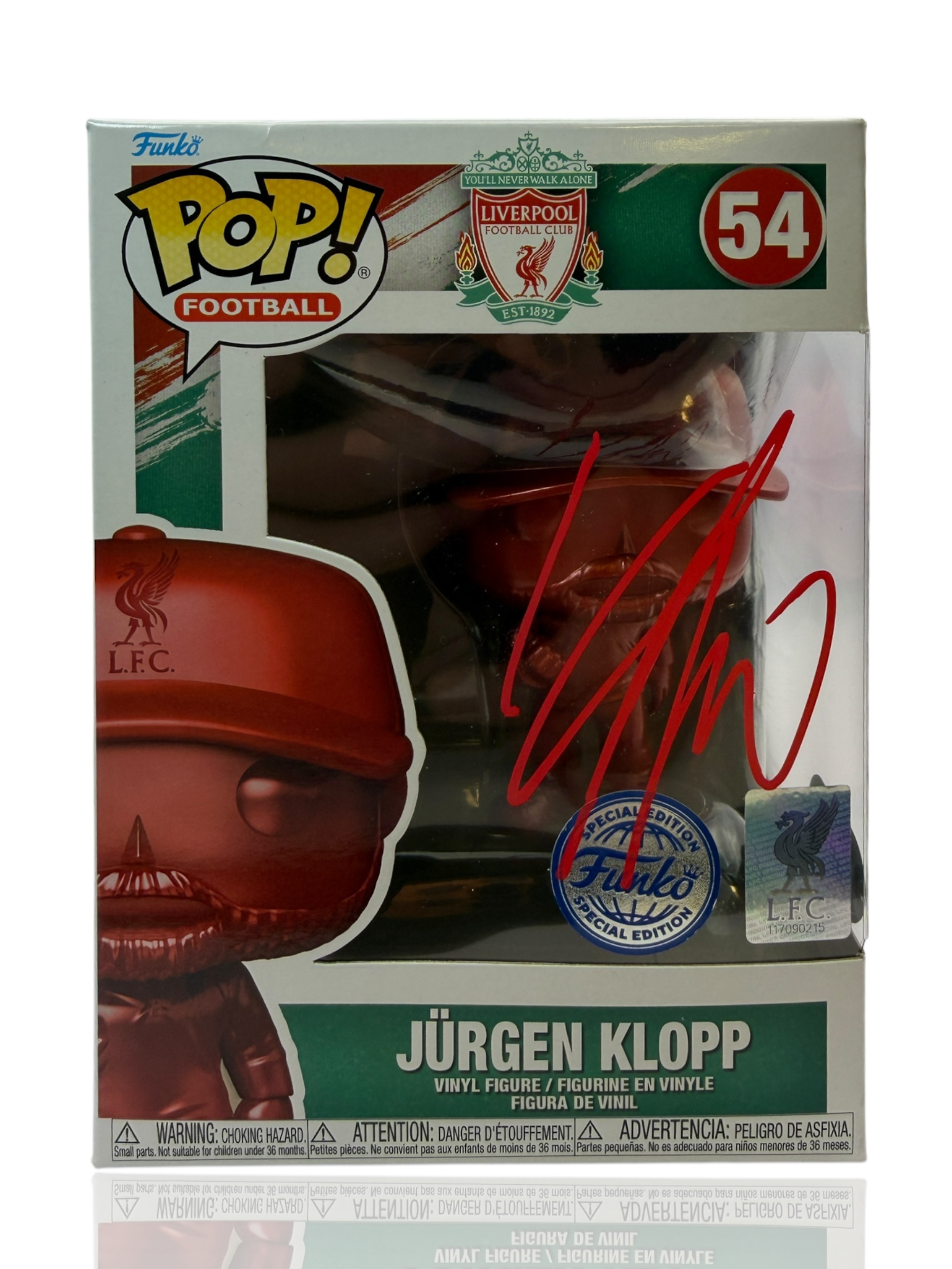 JURGEN KLOPP SIGNED LFC LIMITED EDITION FUNKO POP! #54 (ACG CERT AG17683)-1