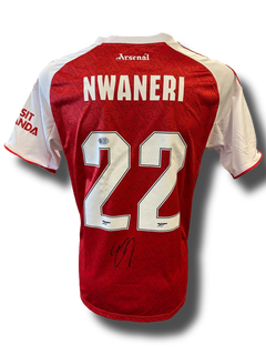 ETHAN NWANERI SIGNED ARSENAL FC 2025/26 HOME SHIRT (ACG CERT AG16583)-1