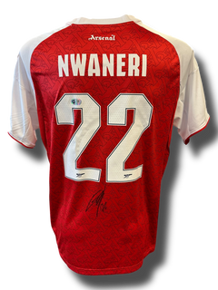 ETHAN NWANERI SIGNED ARSENAL FC 2025/26 HOME SHIRT (ACG CERT AG16584)-1