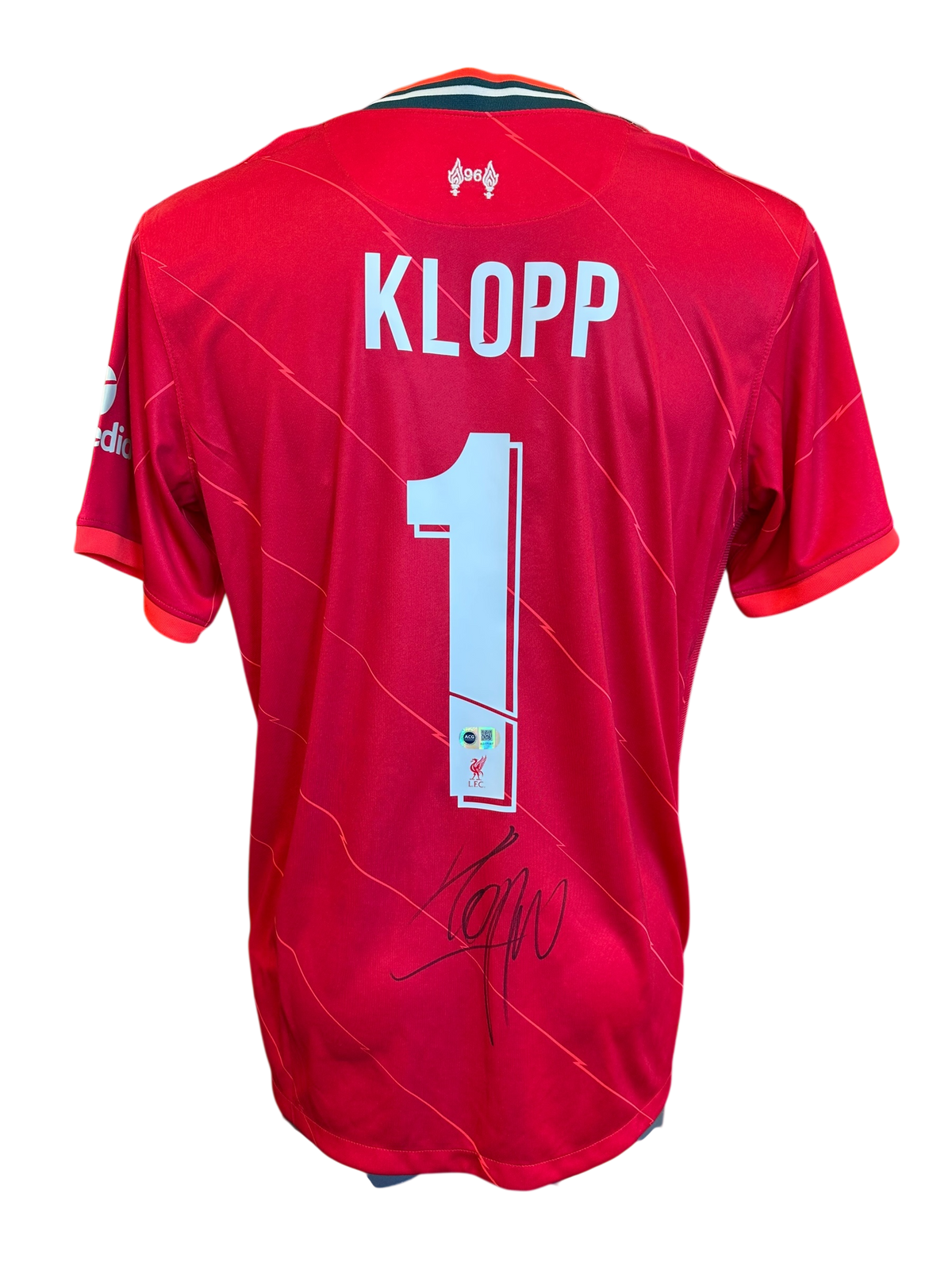 JURGEN KLOPP SIGNED 2021/22 LIVERPOOL FC HOME SHIRT (ACG CERT AG17187)-1