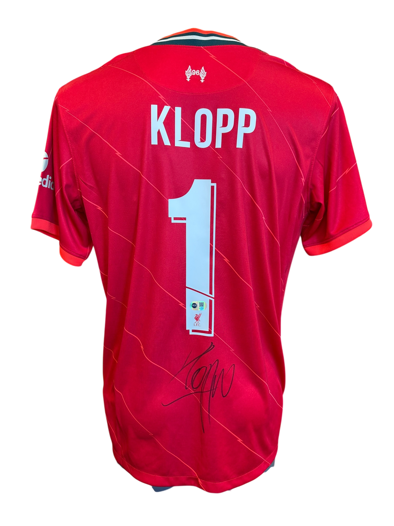 JURGEN KLOPP SIGNED 2021/22 LIVERPOOL FC HOME SHIRT (ACG CERT AG17187)-1