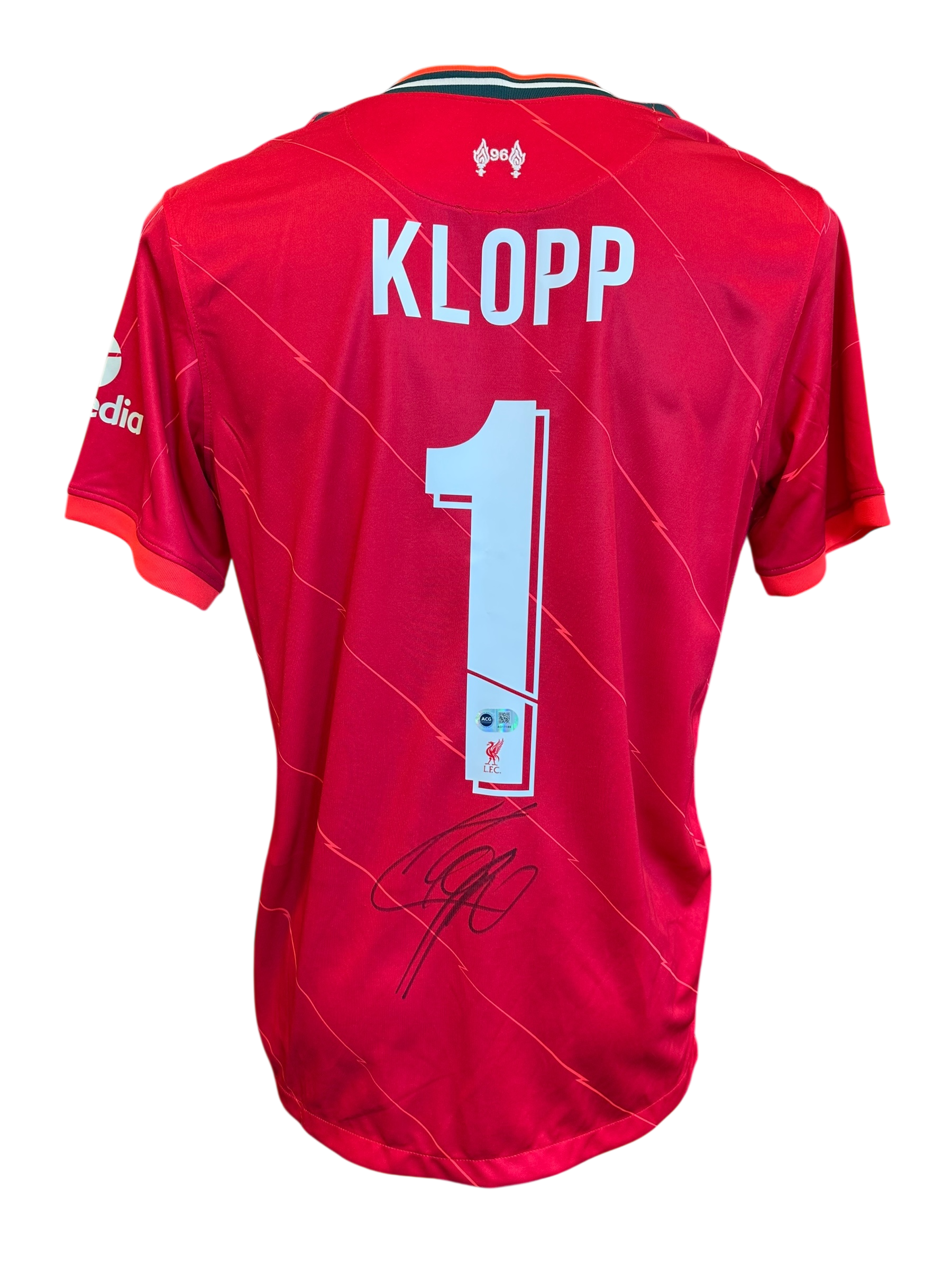 JURGEN KLOPP SIGNED 2021/22 LIVERPOOL FC HOME SHIRT (ACG CERT AG17186)