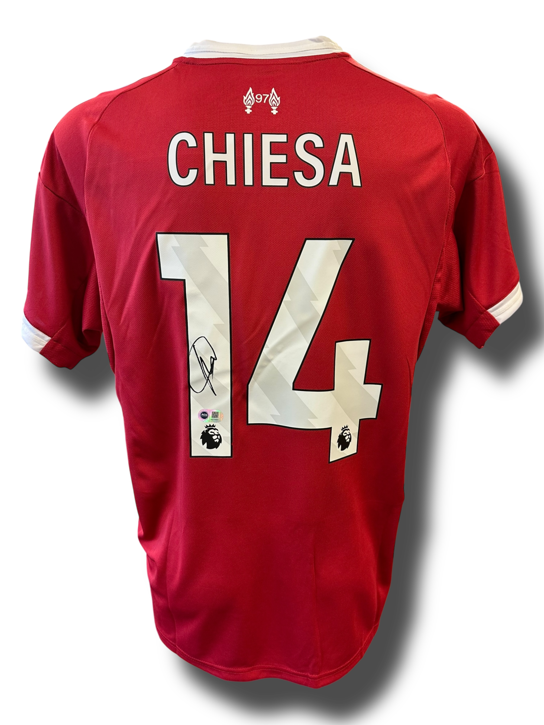 FEDERICO CHIESA SIGNED 2025/26 LIVERPOOL FC HOME SHIRT (ACG CERT AG16591)