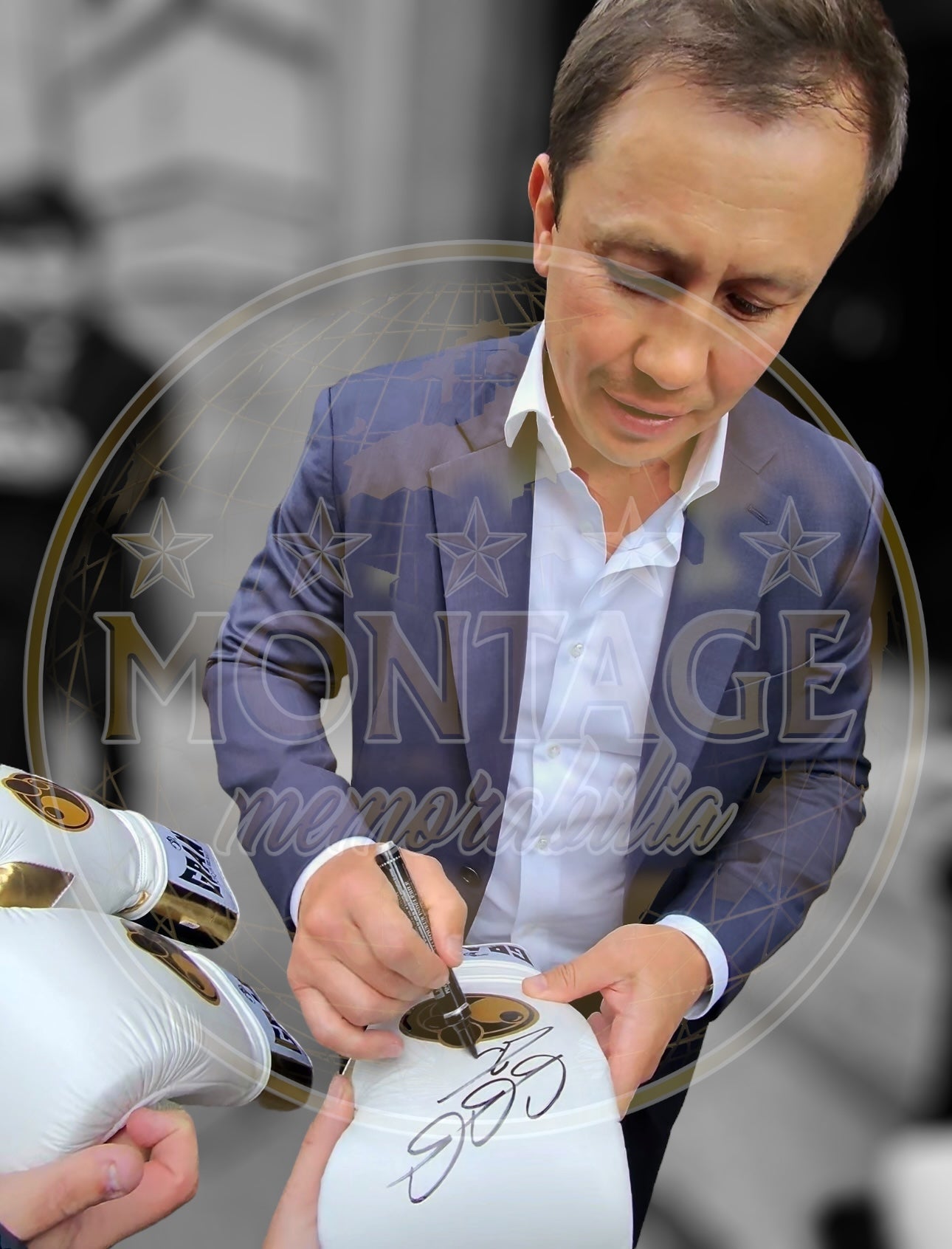 GENNADY GOLOVKIN GGG SIGNED WHITE BOXING GLOVE (ACG CERT AG16992)