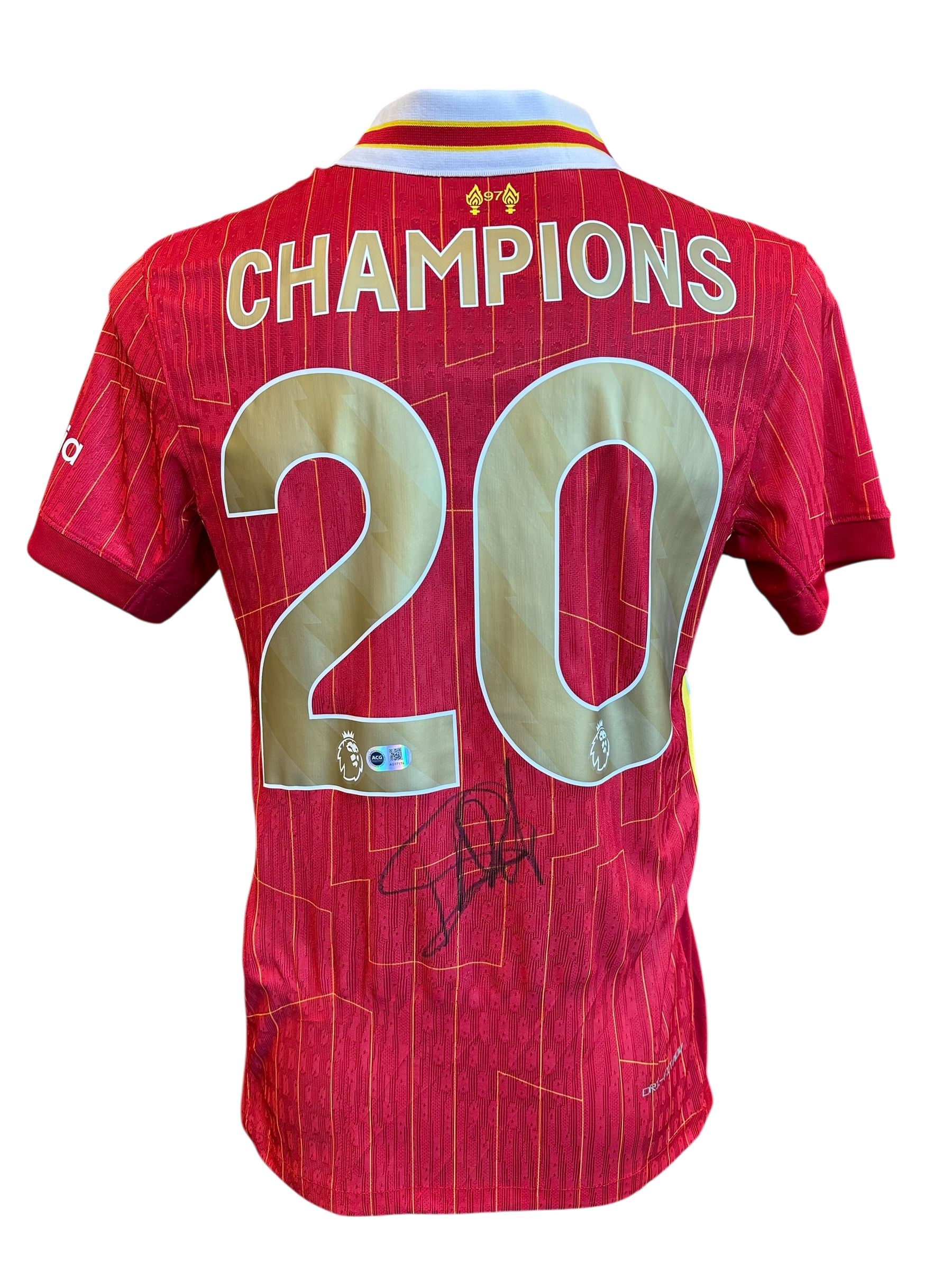 ARNE SLOT SIGNED LIVERPOOL FC 2024/25 CHAMPIONS HOME SHIRT (ACG CERT AG17176)-1