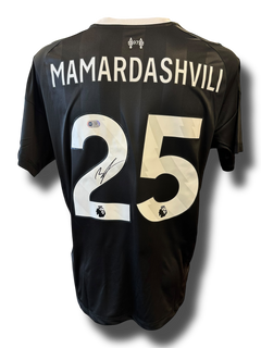 GIORGI MAMARDASHVILI SIGNED 2025/26 LIVERPOOL FC GOALKEEPER SHIRT (ACG CERT AG16592)-1