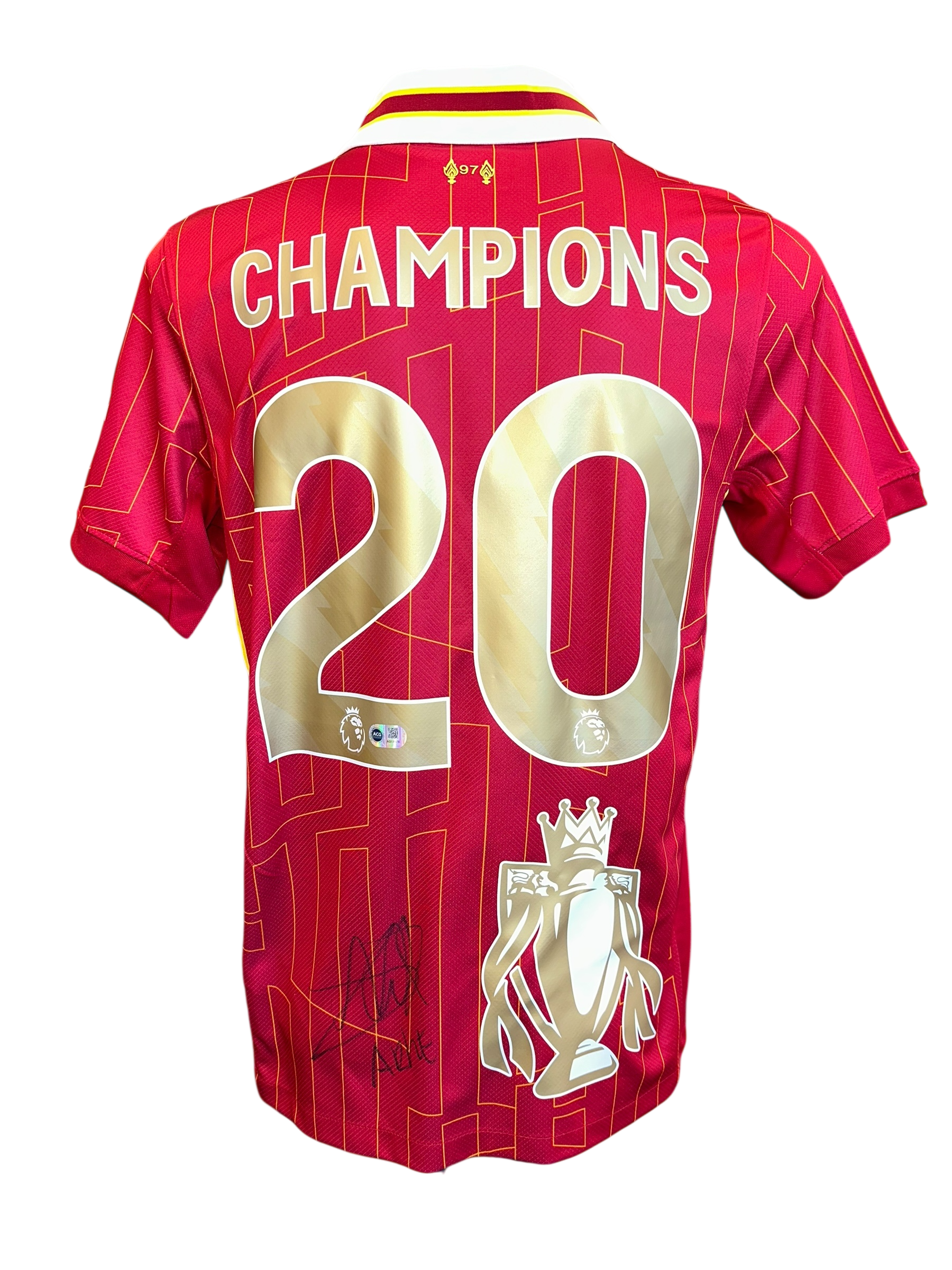 ARNE SLOT SIGNED LIVERPOOL FC 24/25 CHAMPIONS TROPHY HOME SHIRT (ACG CERT AG17175)