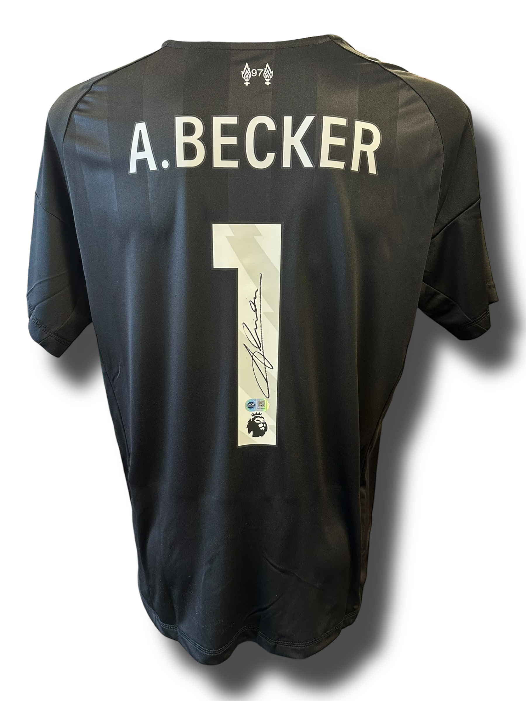 ALISSON BECKER SIGNED 2025/26 LIVERPOOL FC GOALKEEPER SHIRT (ACG CERT AG16593)-1