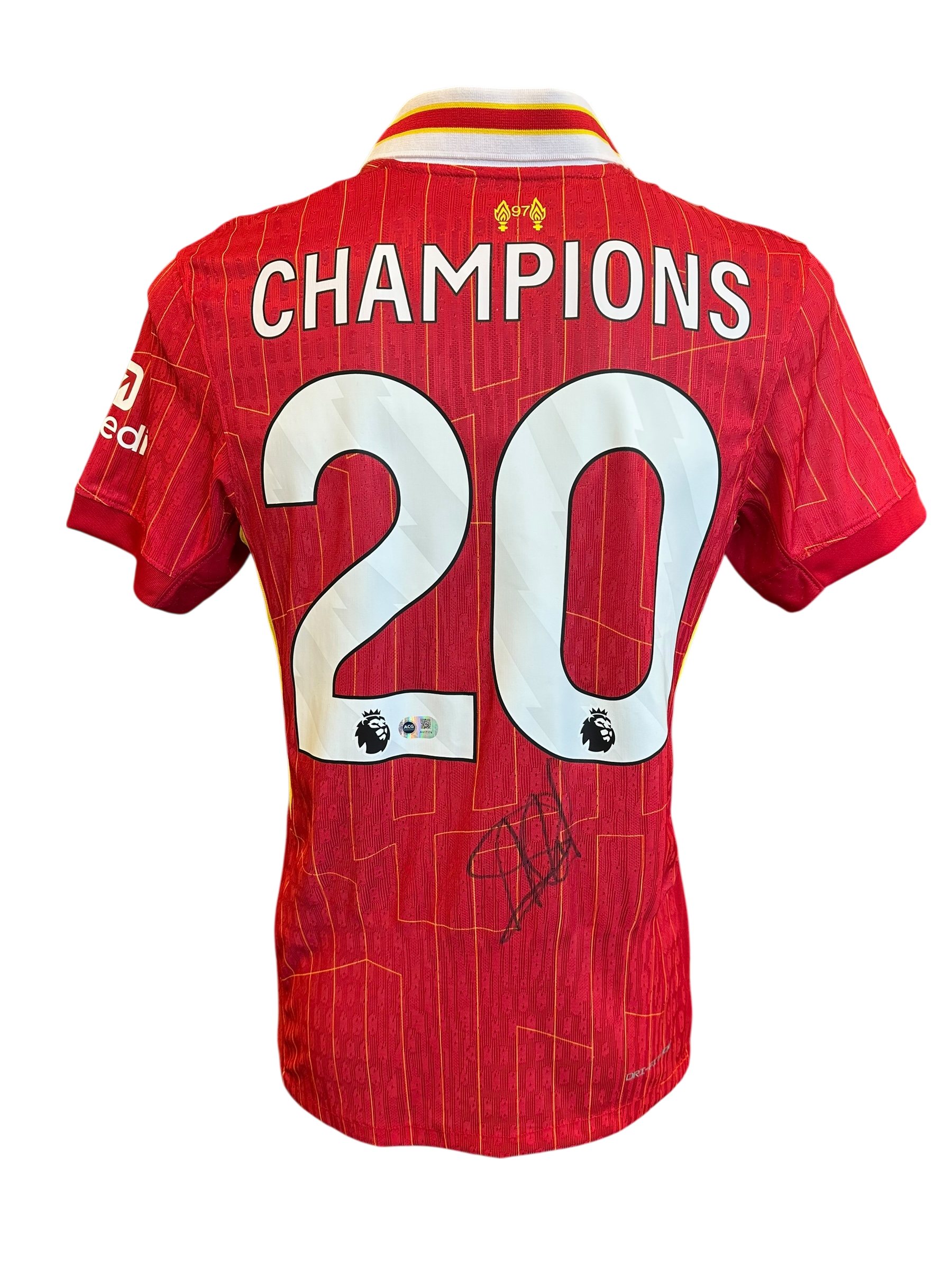 ARNE SLOT SIGNED LIVERPOOL FC 24/25 PL CHAMPIONS HOME SHIRT (ACG CERT AG17174)-1