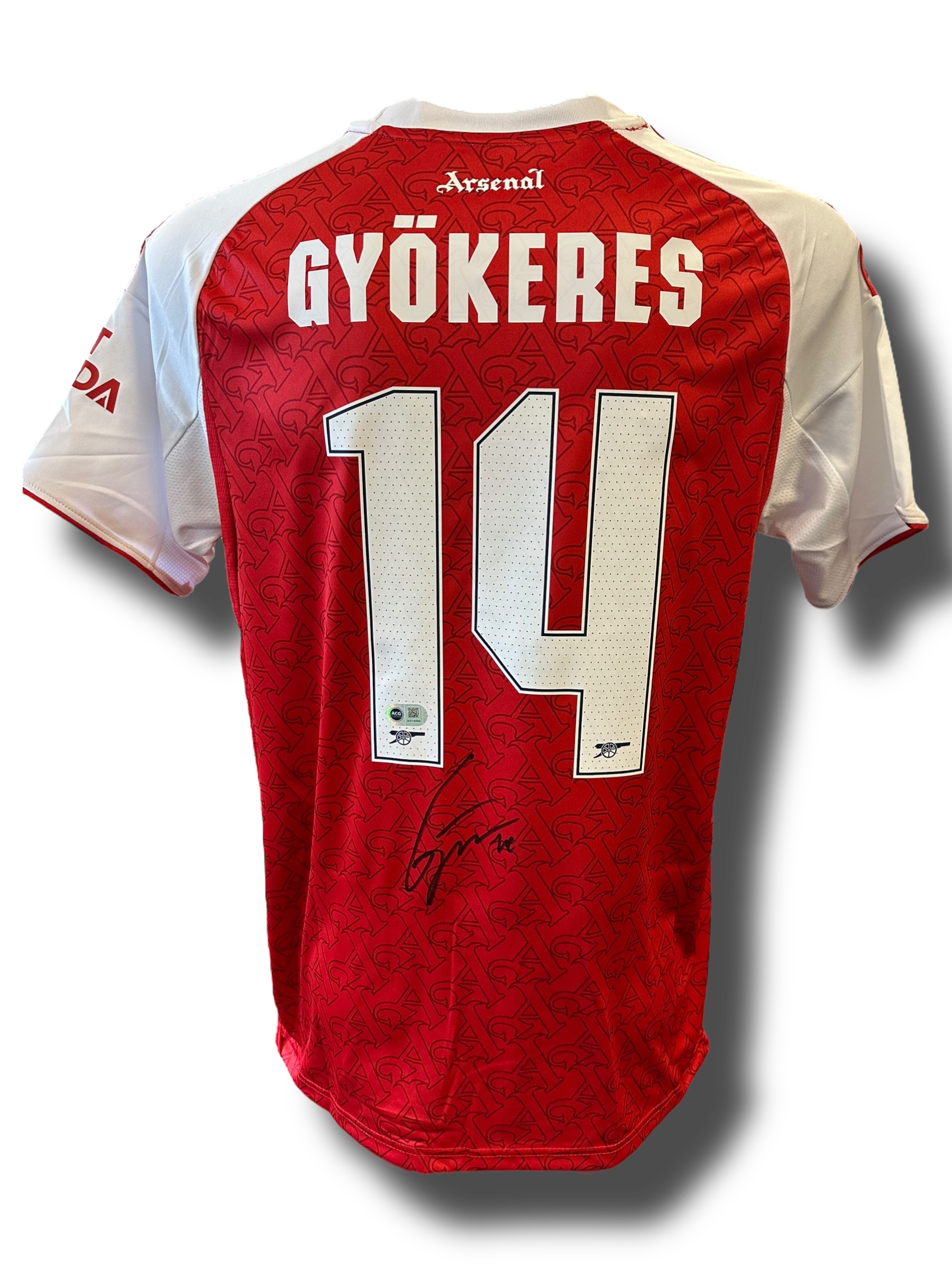 VIKTOR GYOKERES SIGNED ARSENAL FC 2025/26 HOME SHIRT (ACG CERT AG16594)-1