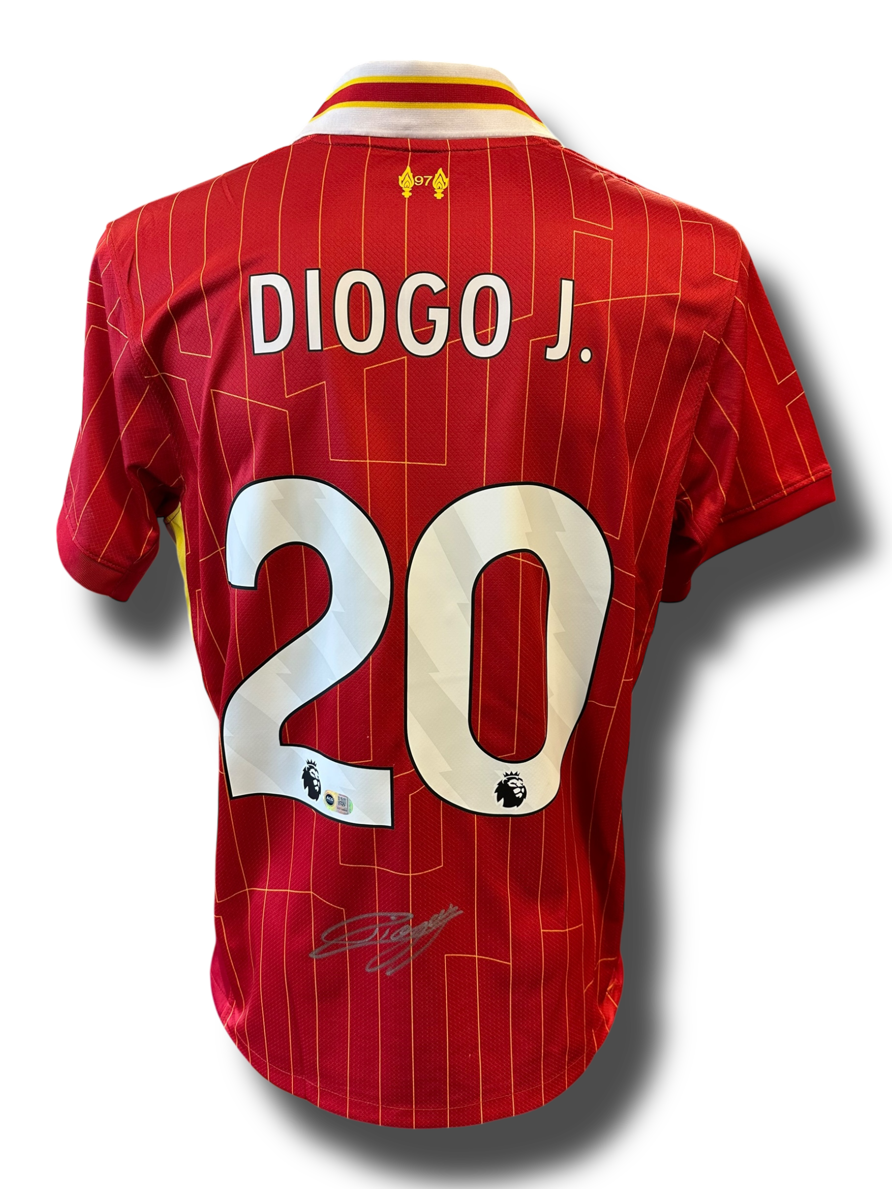 DIOGO JOTA SIGNED LIVERPOOL FC 2024/25 HOME SHIRT (ACG CERT AG16565)-1