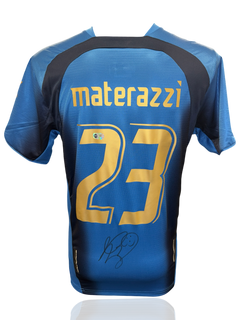 MARCO MATERAZZI SIGNED ITALY WORLD CUP 06 WINNERS SHIRT (ACG CERT AG17423)-1