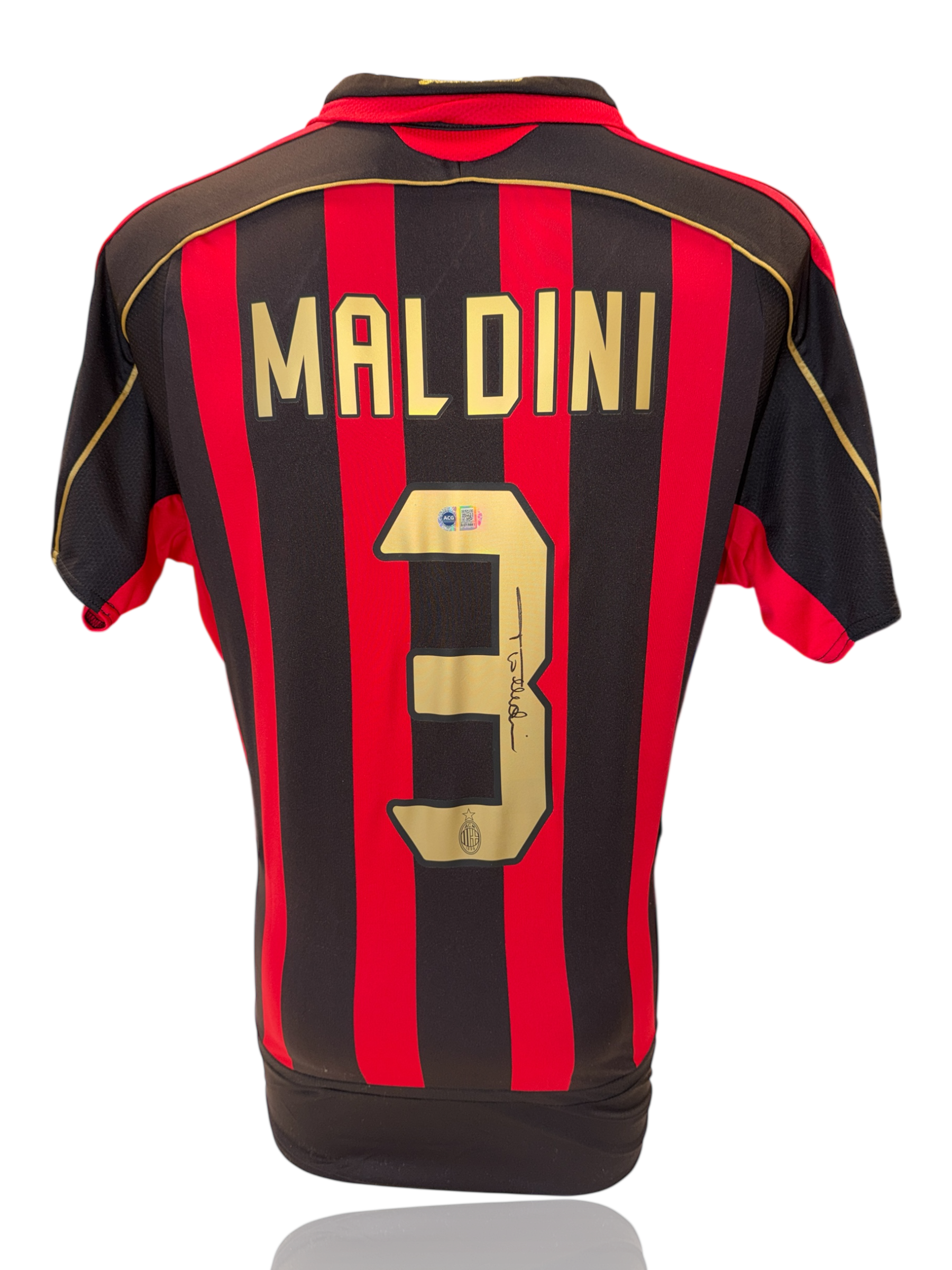 PAOLO MALDINI SIGNED AC MILAN 2007 HOME SHIRT (ACG CERT AG17581)-1