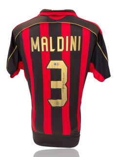 PAOLO MALDINI SIGNED AC MILAN 2007 HOME SHIRT (ACG CERT AG17581)-1