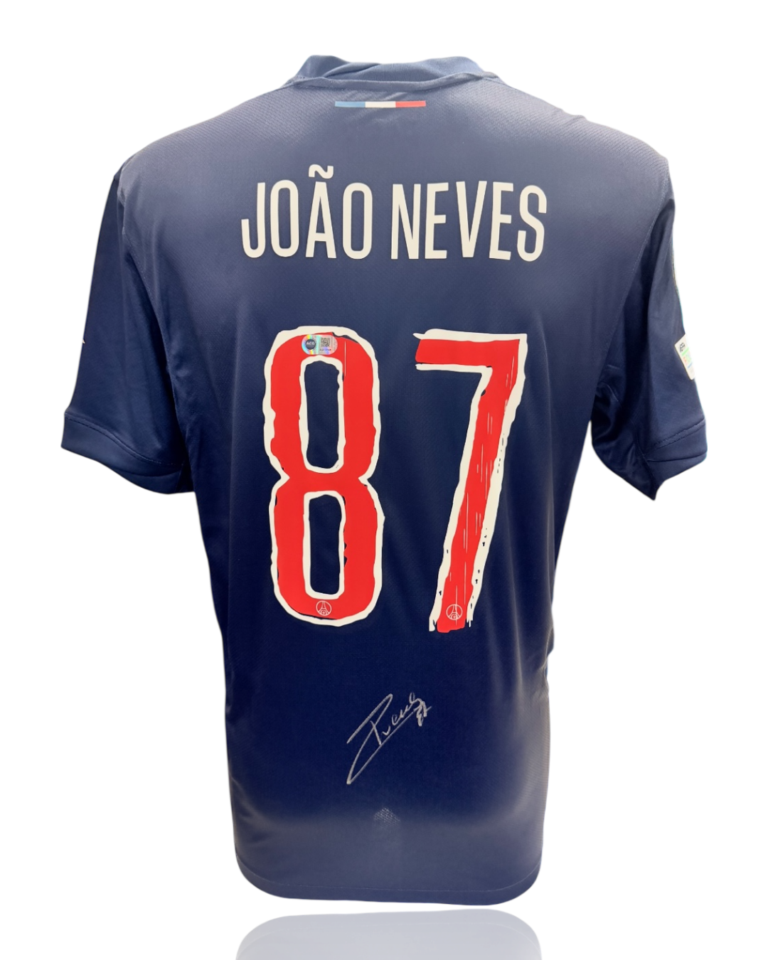 JOAO NEVES SIGNED 24/25 PARIS SAINT-GERMAIN PSG HOME SHIRT (ACG CERT AG17749)-1