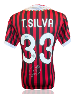 THIAGO SILVA SIGNED AC MILAN 2011/12 HOME SHIRT (ACG CERT AG19000)-1