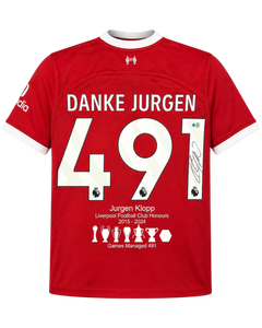 JURGEN KLOPP SIGNED 23/24 LIVERPOOL DANKE JURGEN 491 SHIRT (ACG CERT AG19042)-1