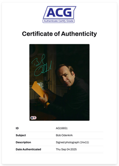 BOB ODENKIRK BETTER CALL SAUL SIGNED 14X11 PHOTO (ACG CERT AG16651)-2