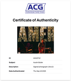 AUSTIN BUTLER SIGNED ELVIS PRESLEY ELVIS 16x12 PHOTO (ACG CERT AG16742)-2