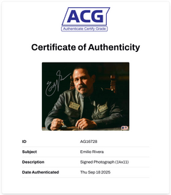 EMILIO RIVERA SIGNED ALVAREZ SONS OF ANARCHY MAYANS 14x11 PHOTO (ACG CERT AG16728)-2