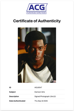 DAMSON IDRIS SIGNED SNOWFALL 16x12 PHOTO (ACG CERT AG16547)-2