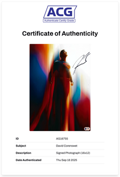 DAVID CORENSWET SIGNED SUPERMAN 16x12 PHOTO (ACG CERT AG16755)-2