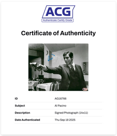 AL PACINO SIGNED THE GODFATHER MICHAEL CORLEONE 14x11 PHOTO (ACG CERT AG16766)-2