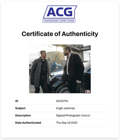 HUGH JACKMAN SIGNED 14X11 WOLVERINE PHOTO (ACG CERT AG16754)-2