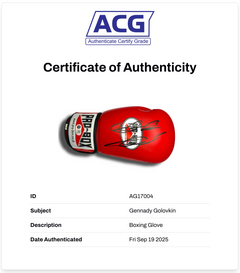 GENNADY GOLOVKIN GGG SIGNED RED PRO-BOX BOXING GLOVE (ACG CERT AG17004)-2
