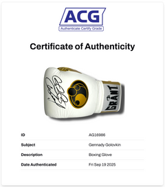 GENNADY GOLOVKIN GGG SIGNED WHITE BOXING GLOVE (ACG CERT AG16986)-2