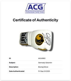 GENNADY GOLOVKIN GGG SIGNED WHITE BOXING GLOVE (ACG CERT AG16993)-2