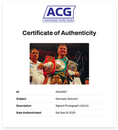 GENNADY GOLOVKIN SIGNED 16x12 BOXING CHAMPION PHOTO (ACG CERT AG16957)-2