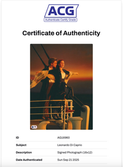 LEONARDO DI CAPRIO SIGNED TITANIC 16x12 PHOTO (ACG CERT AG16960)-2
