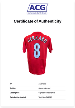 STEVEN GERRARD SIGNED LIVERPOOL FC ISTANBUL 2005 SHIRT (ACG CERT AG17196)-2