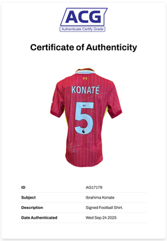 IBRAHIMA KONATE SIGNED 2024/25 LIVERPOOL FC HOME SHIRT (ACG CERT AG17179)-2