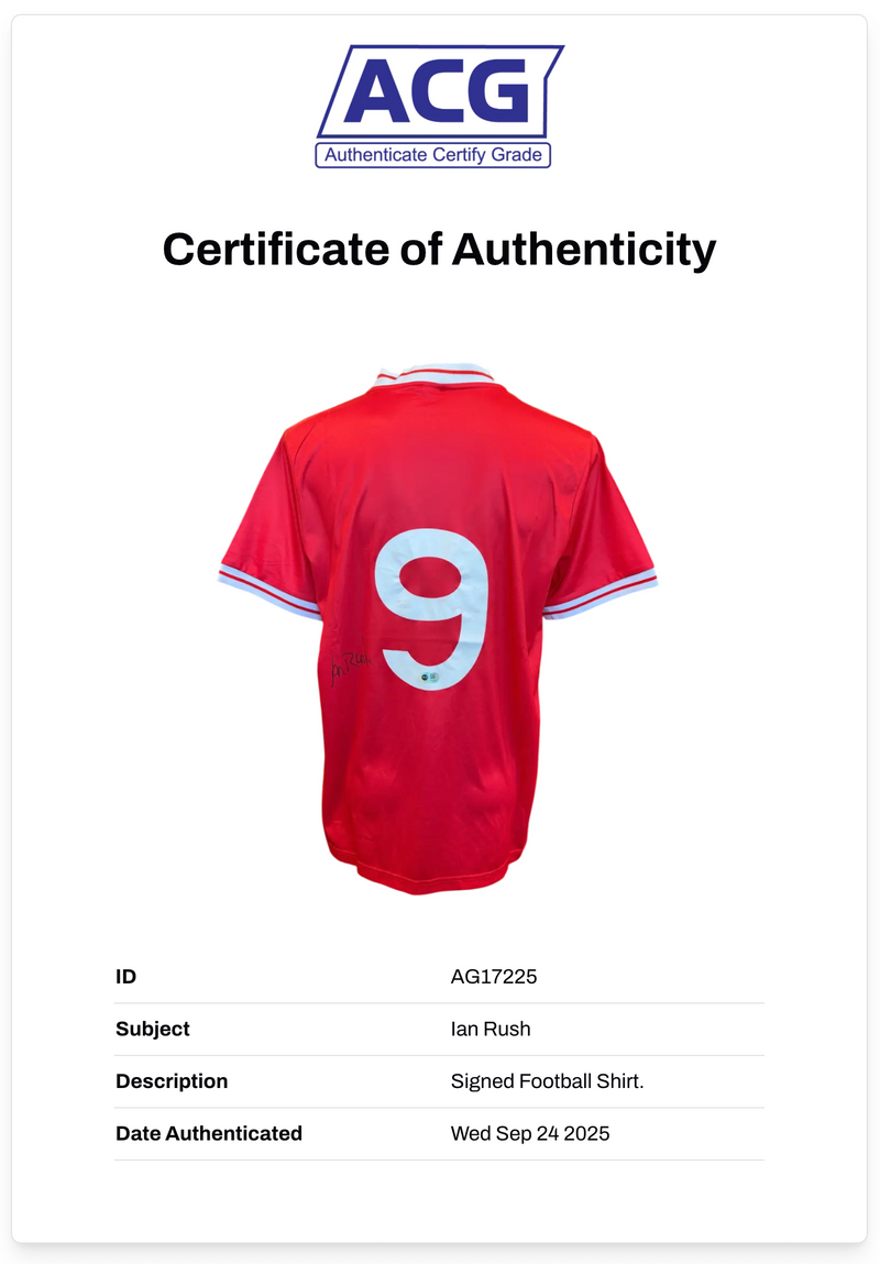 IAN RUSH SIGNED LIVERPOOL FC 1984 HOME SHIRT (ACG CERT AG17225)-2