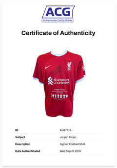 JURGEN KLOPP SIGNED 2023/24 LIVERPOOL FC HONOURS SHIRT (ACG CERT AG17219)-2