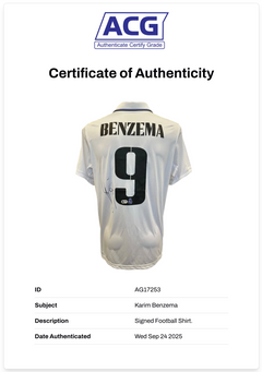KARIM BENZEMA SIGNED 2022/23 REAL MADRID SHIRT (ACG CERT AG17253)-2