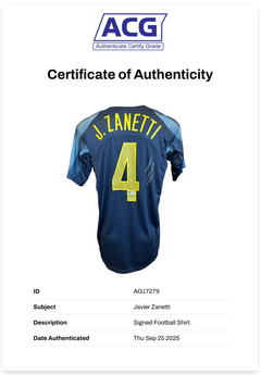 JAVIER ZANETTI SIGNED INTER MILAN 2004/05 AWAY SHIRT (ACG CERT AG17279)-2