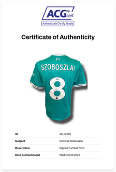 DOMINIK SZOBOSZLAI SIGNED 25/26 LIVERPOOL THIRD SHIRT (ACG CERT AG17309)-2