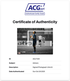ADRIANO SIGNED INTER MILAN LEGEND 16x12 PHOTO (ACG CERT AG17325)-3