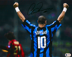 ADRIANO SIGNED INTER MILAN LEGEND 14x11 PHOTO (ACG CERT AG17320)-1