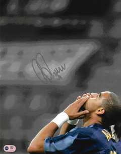 ADRIANO SIGNED INTER MILAN LEGEND 14x11 PHOTO (ACG CERT AG17316)-1