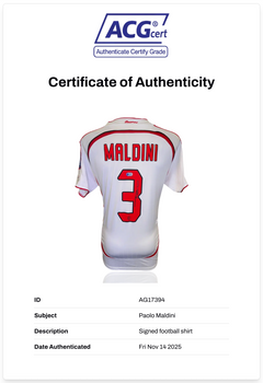 PAOLO MALDINI SIGNED AC MILAN 2007 AWAY SHIRT (ACG CERT AG17394)-2