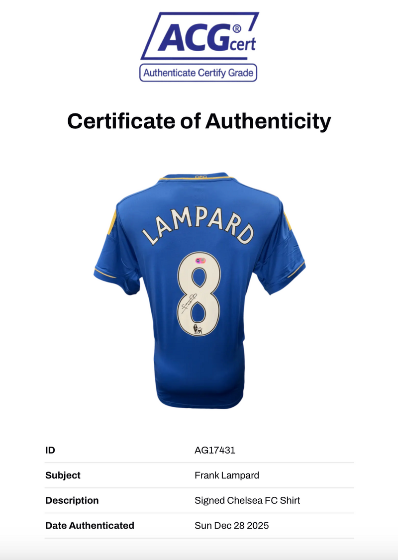 FRANK LAMPARD SIGNED CHELSEA 2012/13 HOME SHIRT (ACG CERT AG17431)-2