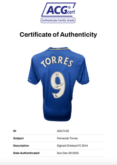 FERNANDO TORRES SIGNED CHELSEA 2012/13 HOME SHIRT (ACG CERT AG17432)-2