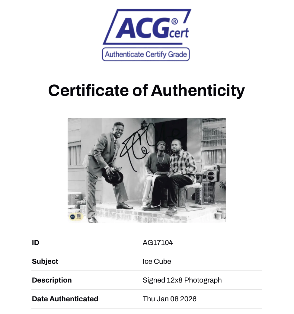 ICE CUBE SIGNED FRIDAY MOVIE 12x8 PHOTO (ACG CERT AG17104)-2