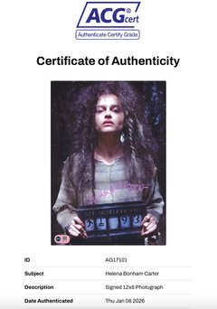 HELENA BONHAM CARTER SIGNED HARRY POTTER 12x8 PHOTO (ACG CERT AG17101)-2
