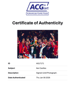 IKER CASILLAS SIGNED SPAIN 2010 WORLD CUP WINNERS 12X8 PHOTO (ACG CERT AG17171)-2