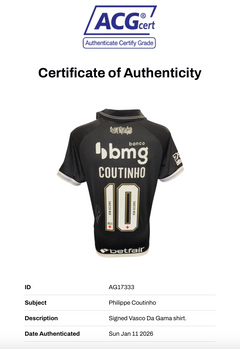 PHILIPPE COUTINHO SIGNED 25/26 VASCO DA GAMA HOME SHIRT (ACG CERT AG17333)-2
